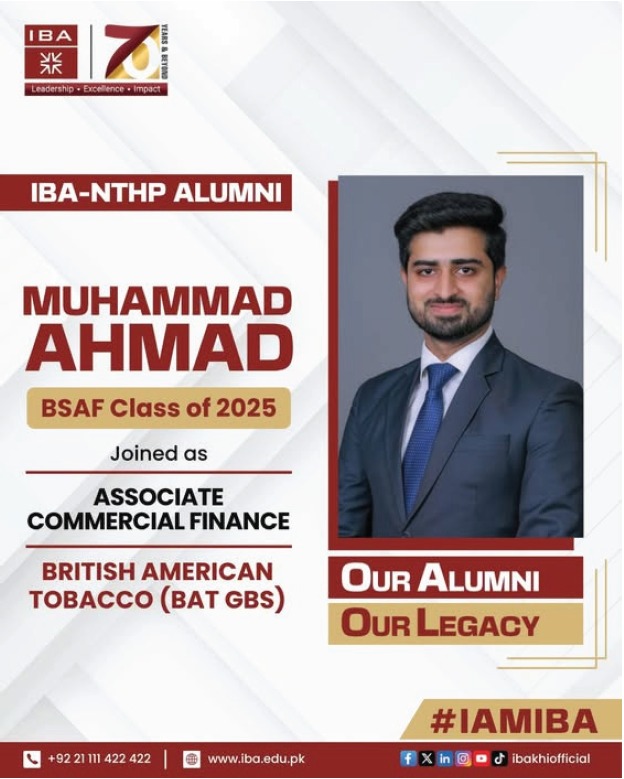 IBA-NTHP Alumnus Muhammad Ahmad