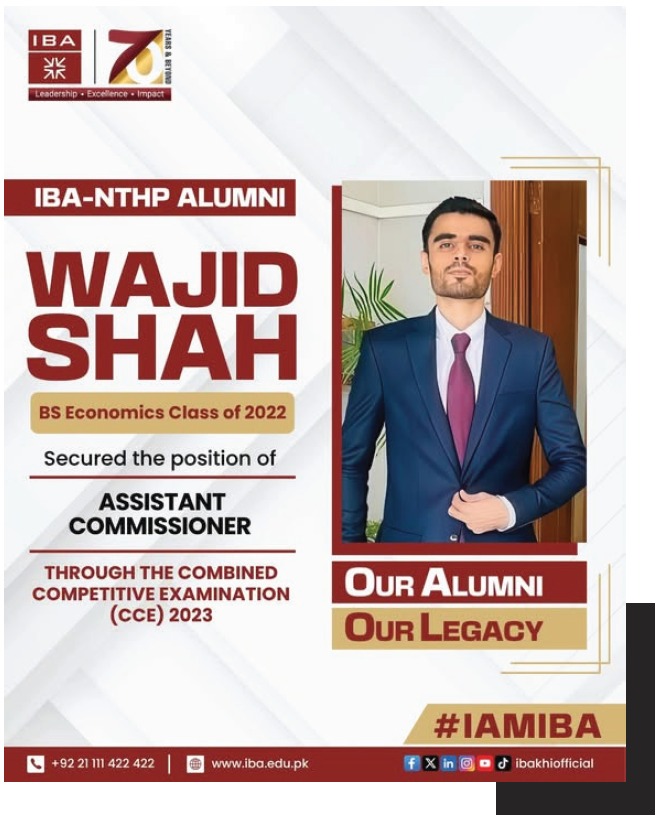 IBA-NTHP Alumnus Wajid Shah